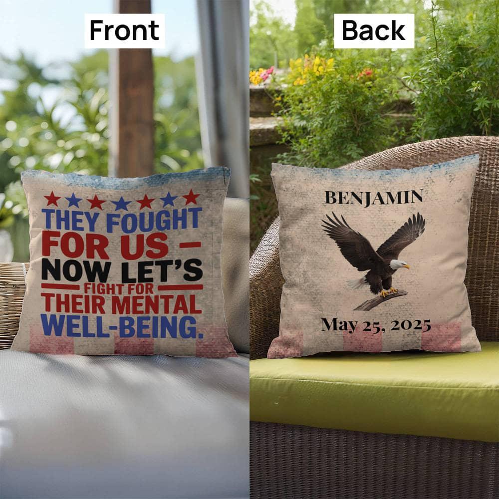Shop our premium they fought for us indoor outdoor pillow from MySisterIsASurvivor.