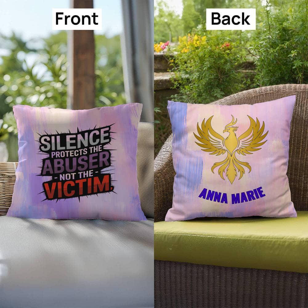 Shop our premium rise reclaim indoor outdoor pillow silence from MySisterIsASurvivor.
