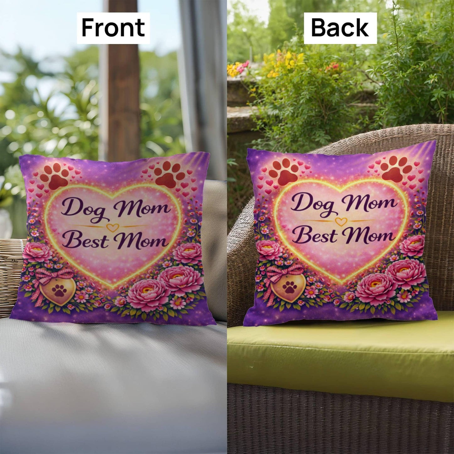 Shop our premium dog mom best mom throw pillow from MySisterIsASurvivor.