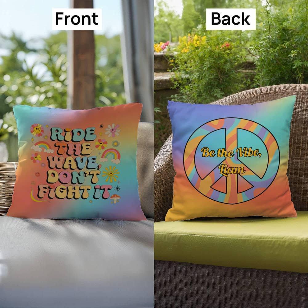 Shop our premium ride the wave dont fight it indoor outdoor pillow from MySisterIsASurvivor.