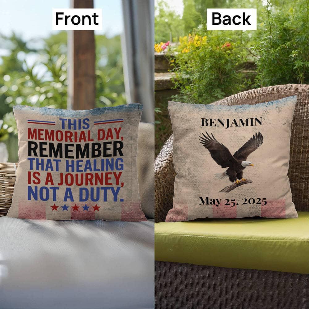 Shop our premium this memorial day lets remember indoor outdoor pillow from MySisterIsASurvivor.