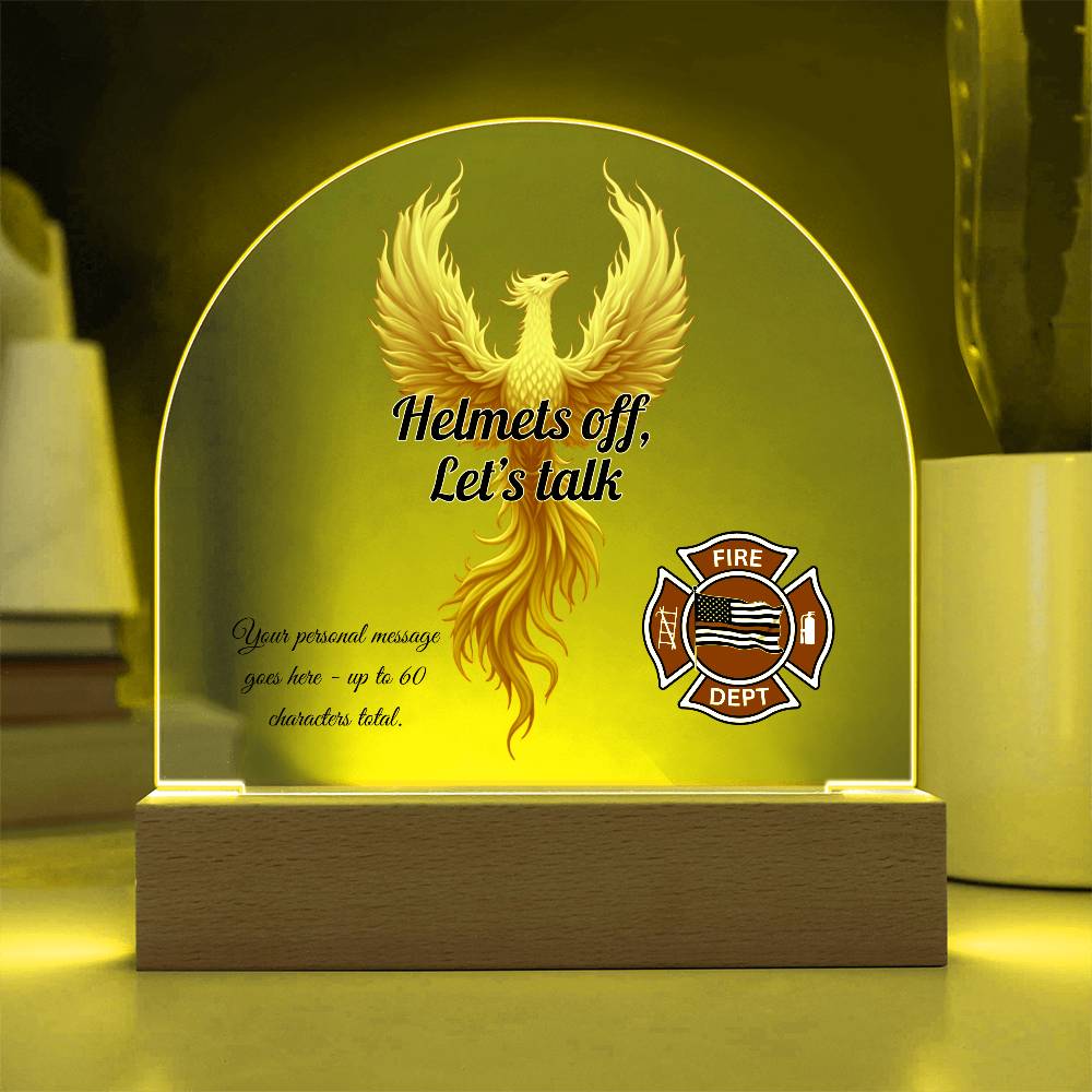 Helmets Off, Let's Talk Firefighter Mental Health Support Gift