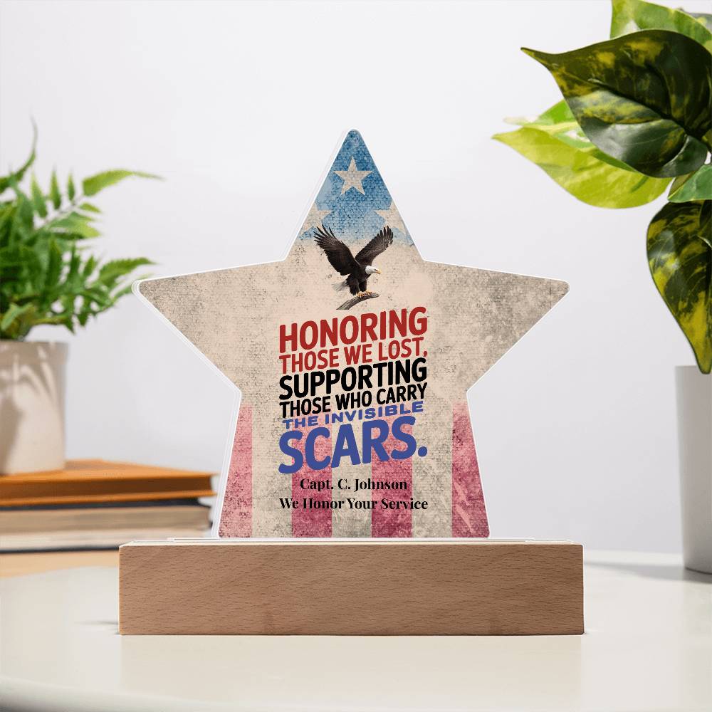 Honoring Those We Lost Star Plaque, Memorial Day, PTSD Support, Fallen Hero Honor - MySisterIsASurvivor