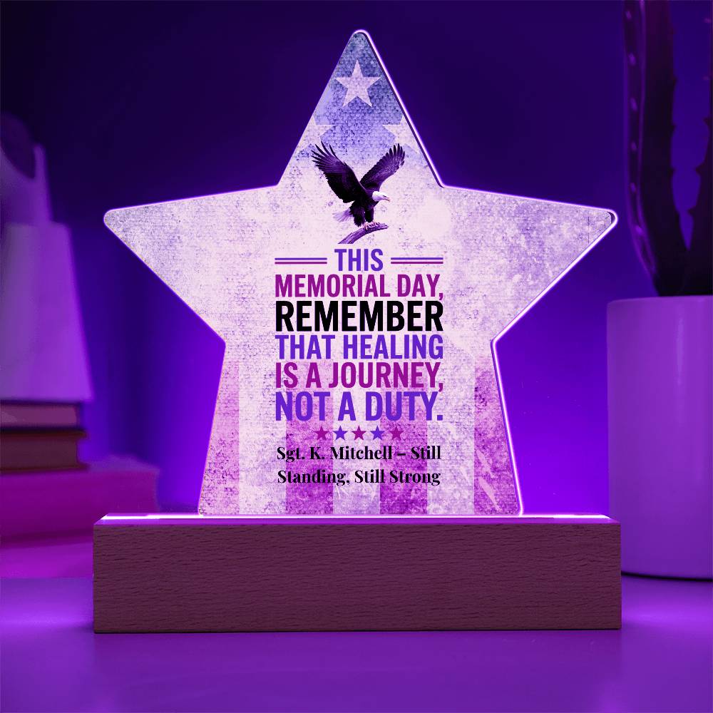This Memorial Day, Let's Remember Star Plaque, Custom Veteran Tribute & PTSD Support - MySisterIsASurvivor