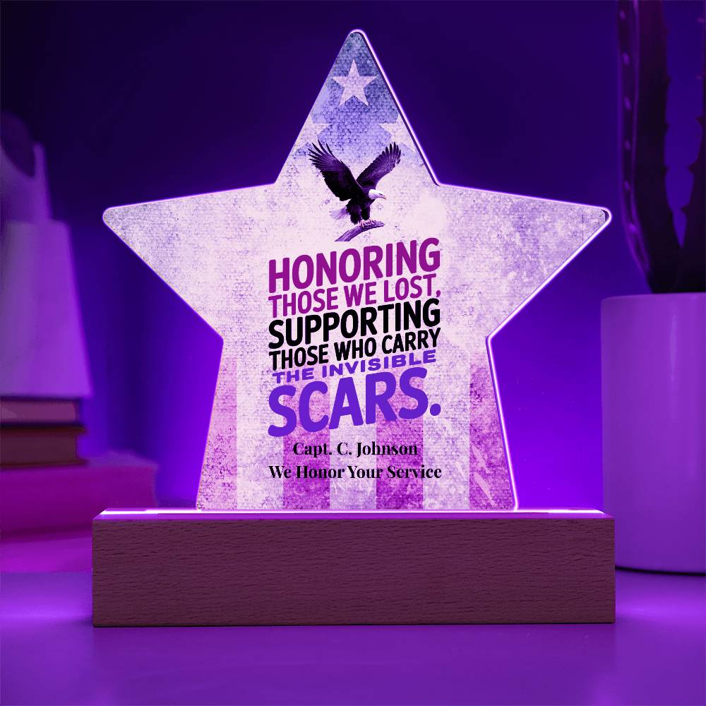 Honoring Those We Lost Star Plaque, Memorial Day, PTSD Support, Fallen Hero Honor - MySisterIsASurvivor