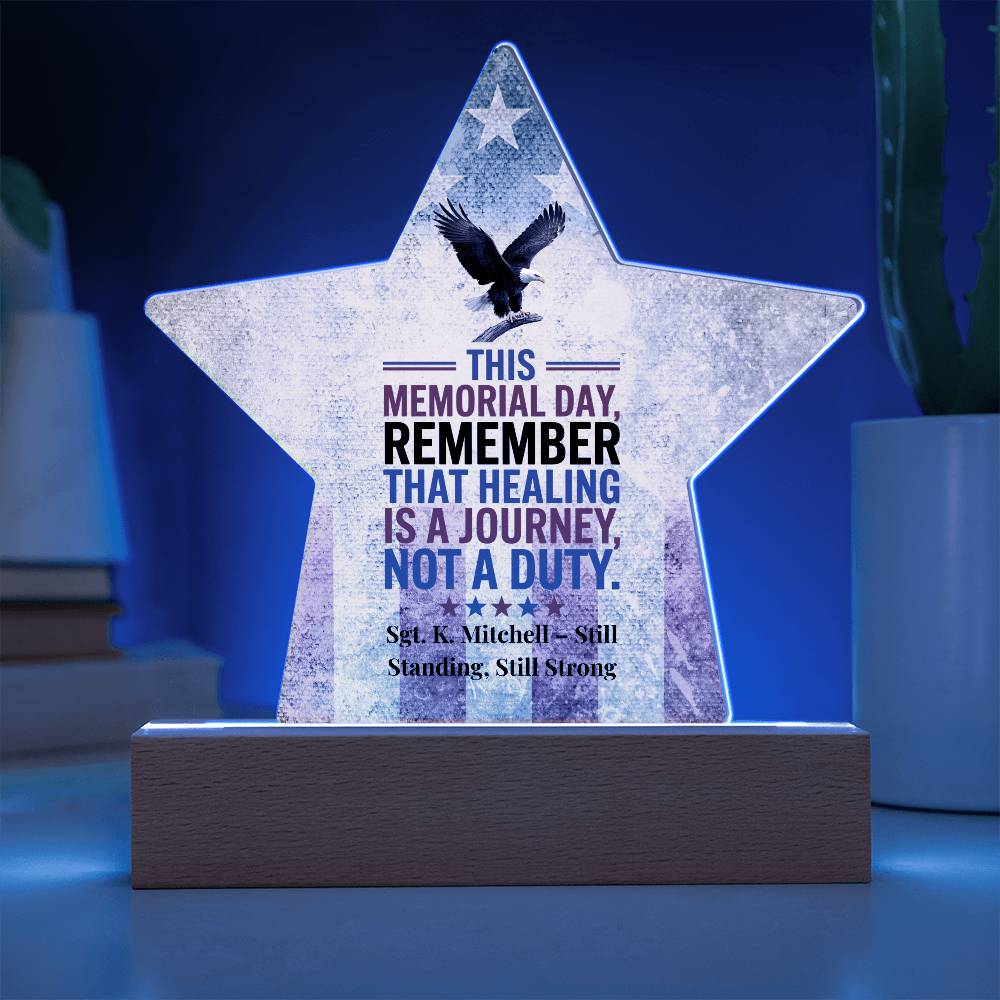 This Memorial Day, Let's Remember Star Plaque, Custom Veteran Tribute & PTSD Support - MySisterIsASurvivor