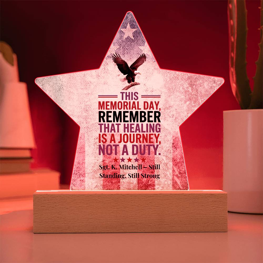 This Memorial Day, Let's Remember Star Plaque, Custom Veteran Tribute & PTSD Support - MySisterIsASurvivor