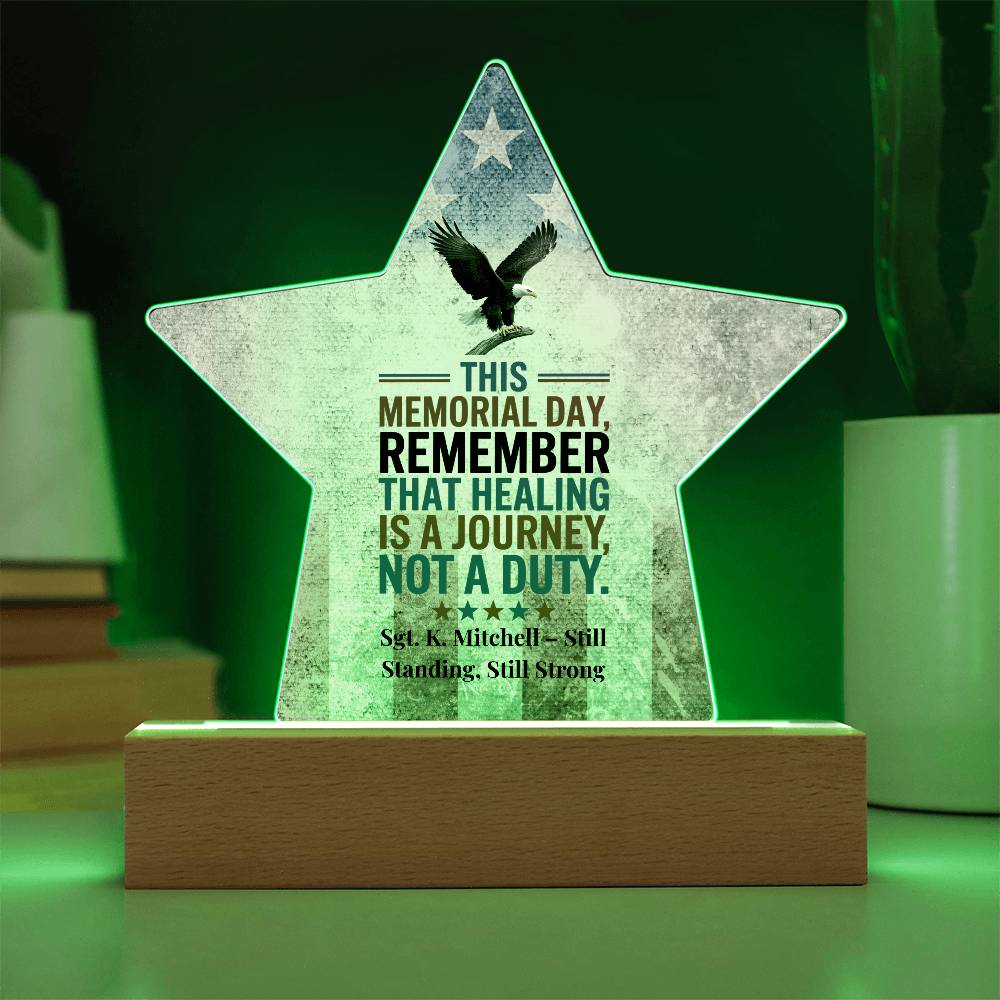 This Memorial Day, Let's Remember Star Plaque, Custom Veteran Tribute & PTSD Support - MySisterIsASurvivor