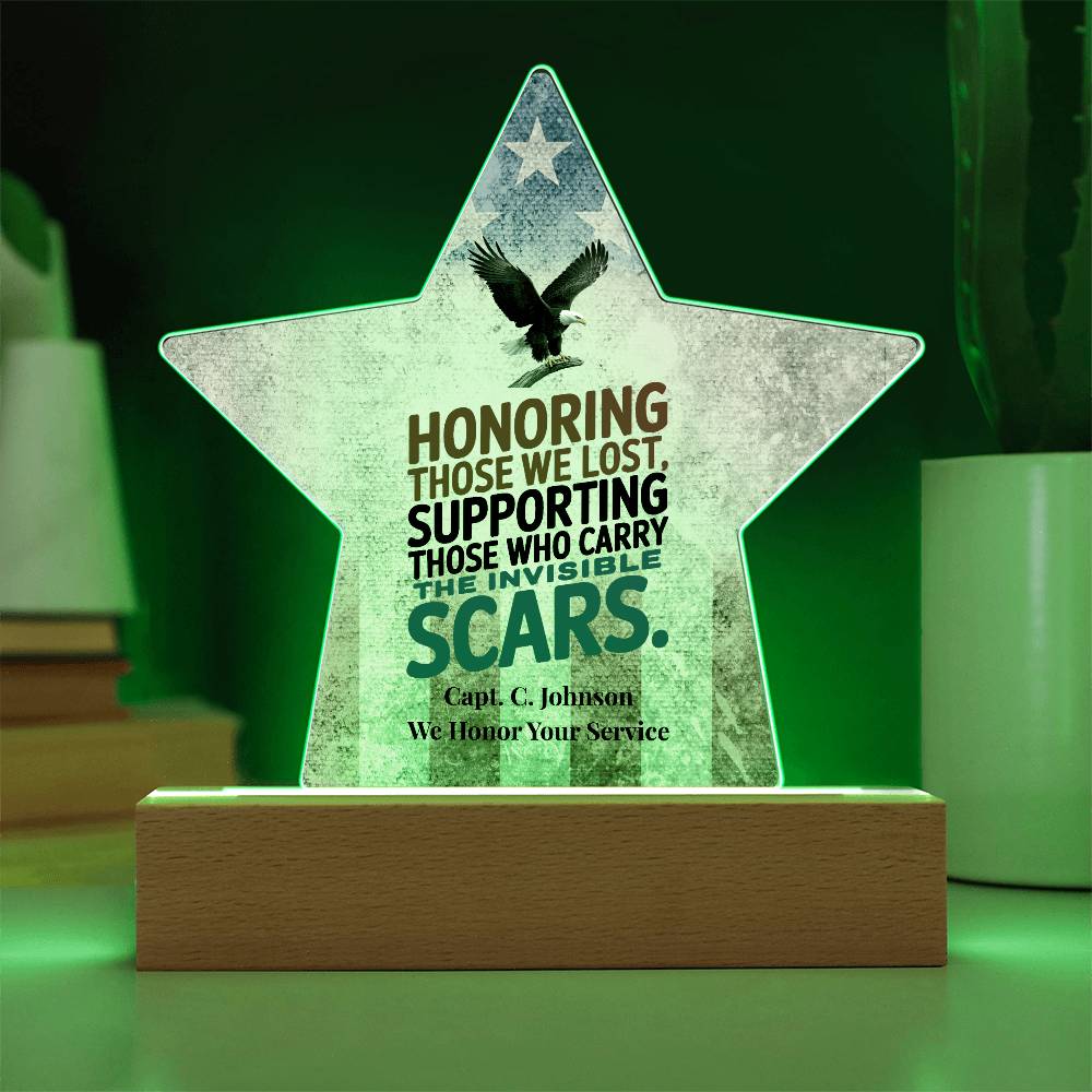 Honoring Those We Lost Star Plaque, Memorial Day, PTSD Support, Fallen Hero Honor - MySisterIsASurvivor
