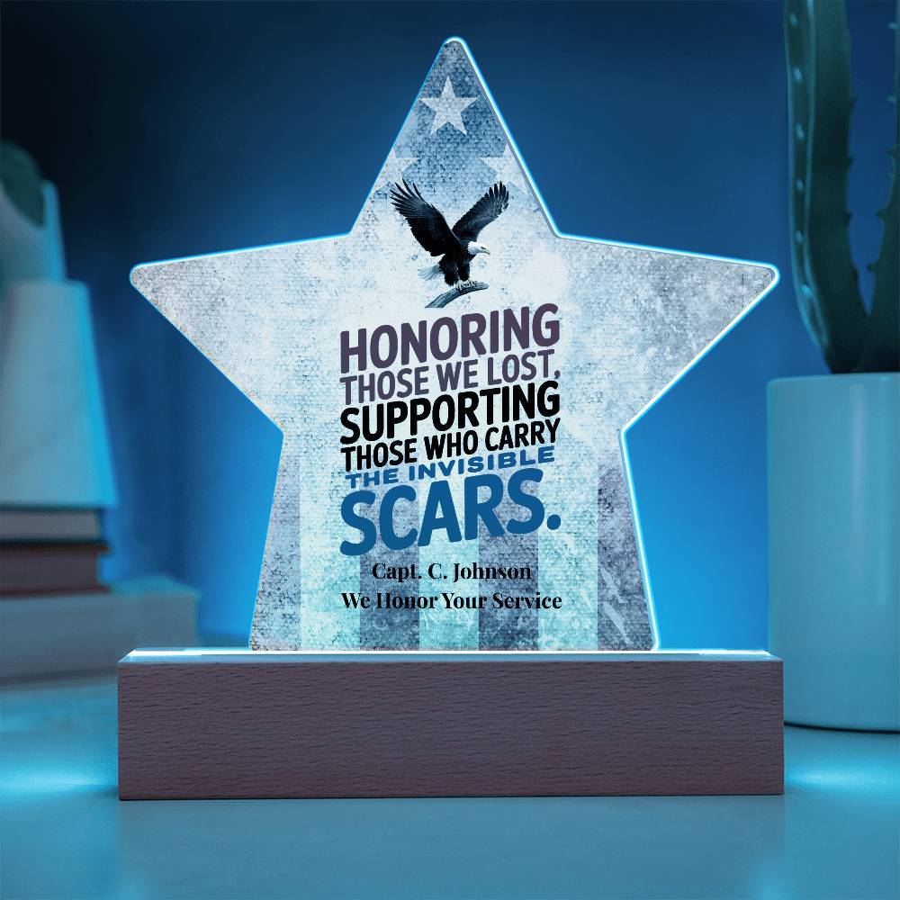 Honoring Those We Lost Star Plaque, Memorial Day, PTSD Support, Fallen Hero Honor - MySisterIsASurvivor