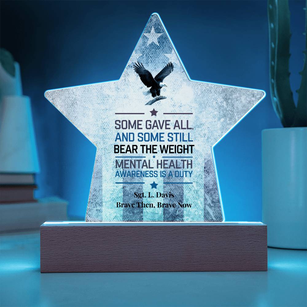 Some Gave All Star Plaque, Memorial Day Military Tribute, PTSD Support, Veteran Honor - MySisterIsASurvivor
