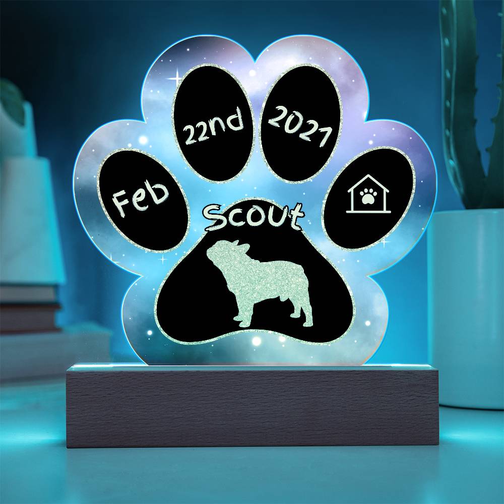 French Bulldog Gotcha Day plaque - personalized 7" acrylic dog sign