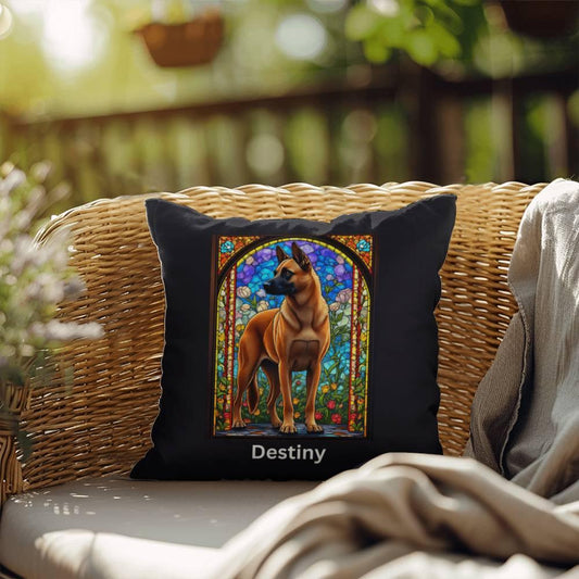 Shop our belgian malinois red indoor outdoor pillow featuring the 18" x 18" style option from MySisterIsASurvivor.