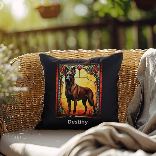 Shop our belgian malinois red sable indoor outdoor pillow featuring the 18" x 18" style option from MySisterIsASurvivor.