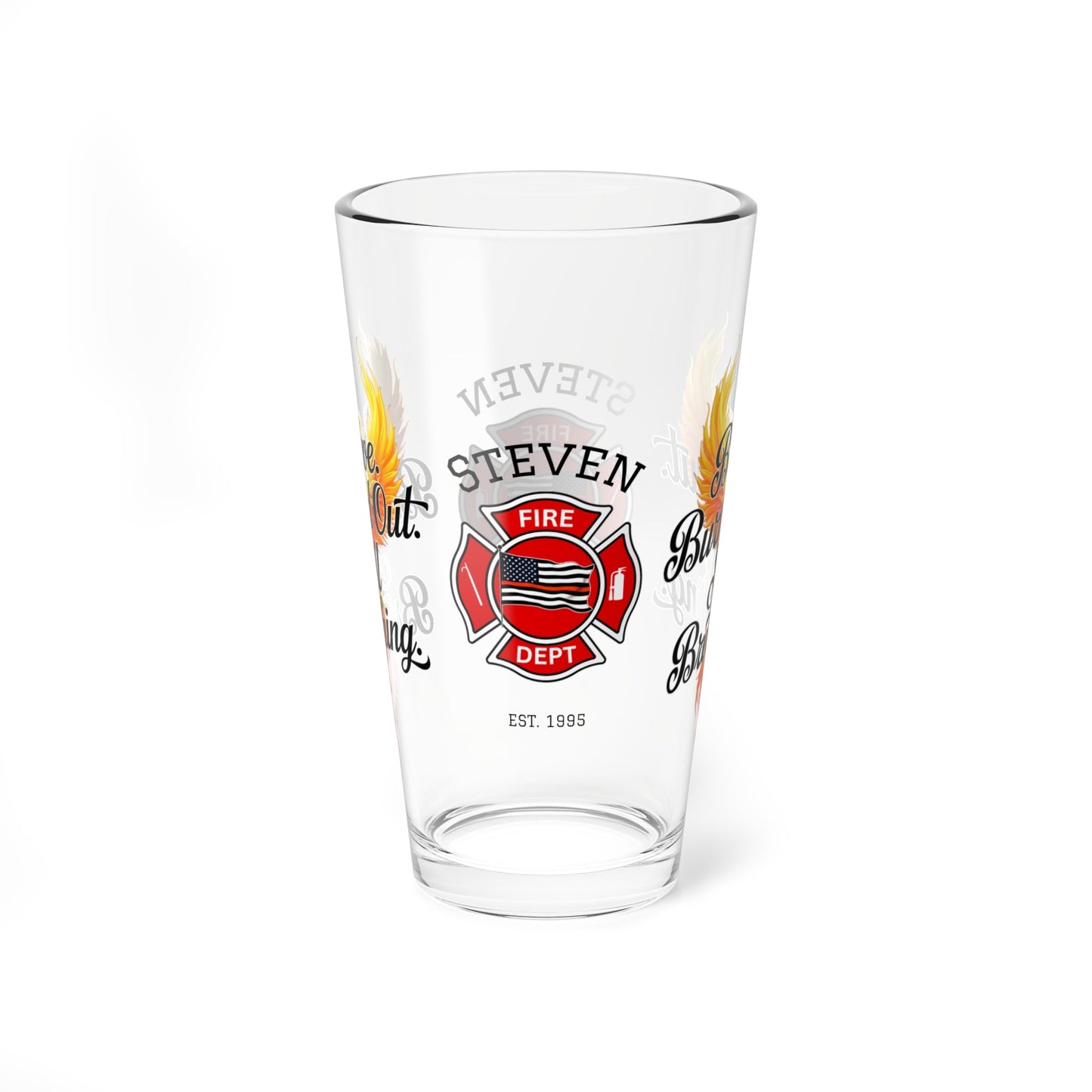 Brave, burned out, still breathing – pint glass supporting firefighters’ resilience and emotional wellness. - MySisterIsASurvivor