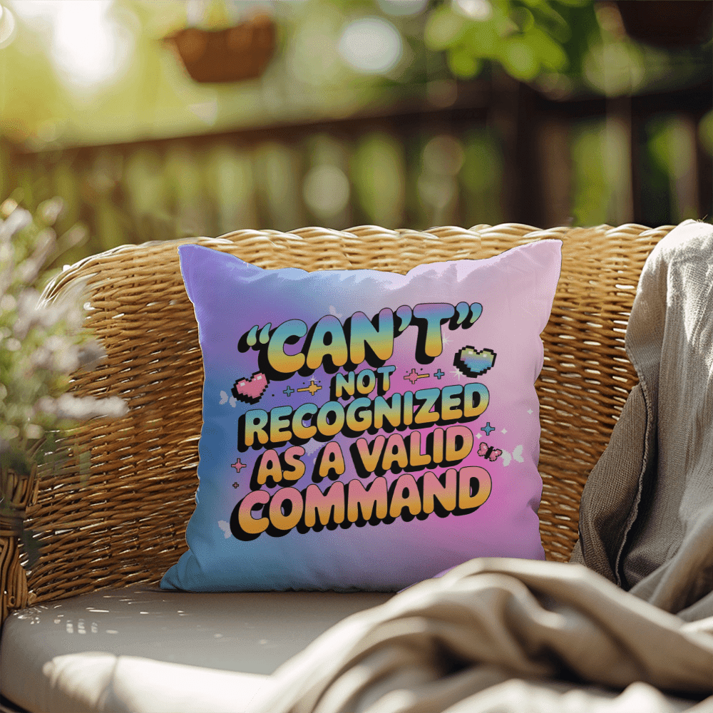 “Can’t” Not Recognized as a Valid Command Y2K mental health pillow custom name - MySisterIsASurvivor