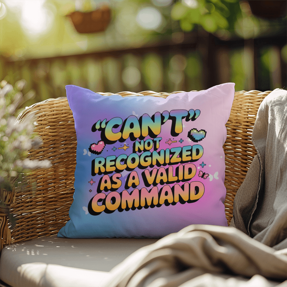 “Can’t” Not Recognized as a Valid Command Y2K mental health pillow custom name - MySisterIsASurvivor