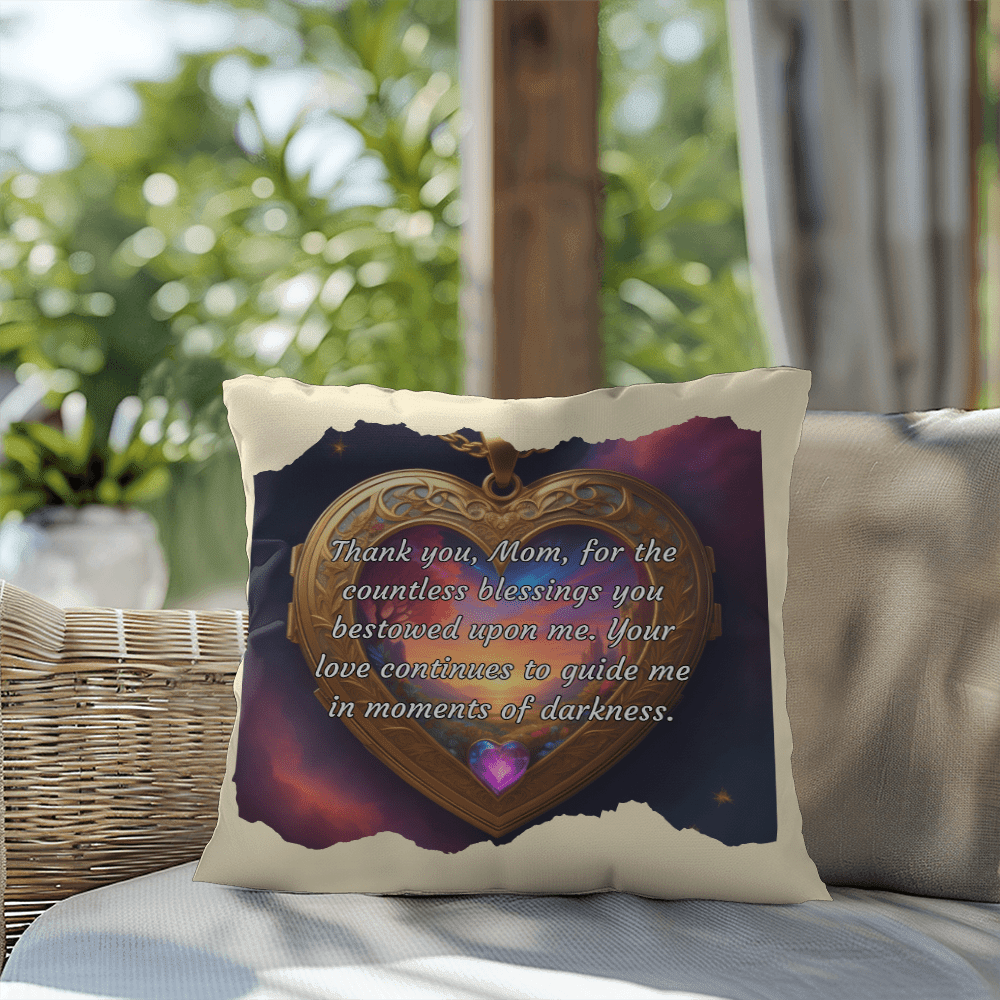 Countless Blessings: Mom’s Legacy Indoor/Outdoor Pillow - Memorial Gift, Grief Support, Tribute for Mother’s Day or Loss of Mom