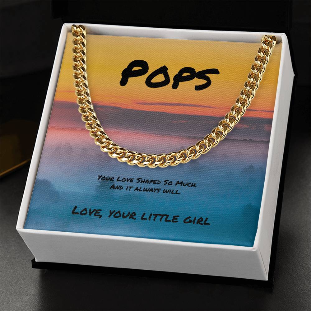 Your Love Shaped So Much Cuban Link Necklace, Personalized Jewelry for Someone Special - MySisterIsASurvivor