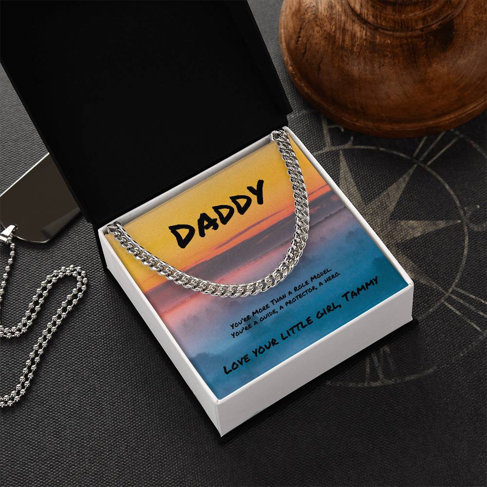 You’re More Than a Role Model Cuban Link Necklace, Custom Jewelry for Inspiring Men - MySisterIsASurvivor
