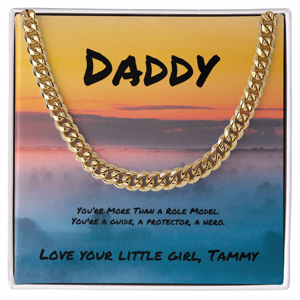 You’re More Than a Role Model Cuban Link Necklace, Custom Jewelry for Inspiring Men - MySisterIsASurvivor