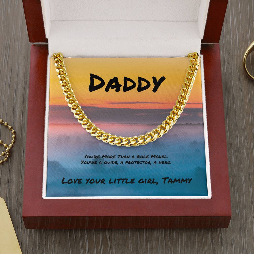You’re More Than a Role Model Cuban Link Necklace, Custom Jewelry for Inspiring Men - MySisterIsASurvivor