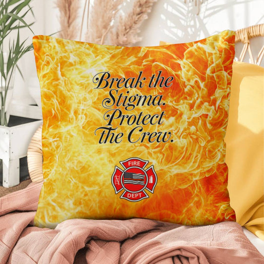 A custom pillow design encouraging mental health awareness for first responders. Designed to break the stigma and support the crew.
