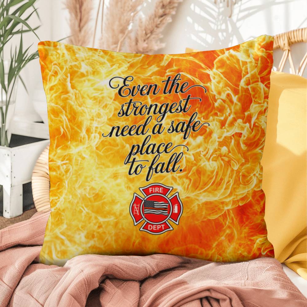 Custom pillow for firefighters, highlighting the importance of mental health and offering a safe place for rest and recovery.