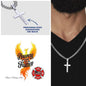 Personalized Firefighter Support Engraved Cuban Link Cross showing bravery beyond the badge and flames.