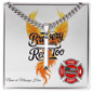 Firefighter Support Engraved Cuban Link Cross reminding heroes that bravery includes rest and healing.