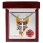 Firefighter Support Engraved Cuban Link Cross reminding heroes that bravery includes rest and healing.