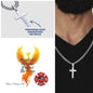 Firefighter Support Engraved Cuban Link Cross promoting mental health awareness and breaking the stigma.