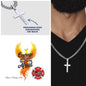 Engraved Firefighter Support Cross Necklace honoring courage and emotional resilience under pressure.