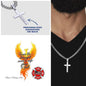 Firefighter Support Engraved Cuban Link Cross honoring the strength behind even the strongest firefighters.