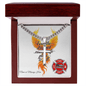 Firefighter Support Engraved Cuban Link Cross honoring the strength behind even the strongest firefighters.