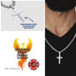 Firefighter Support Cuban Link Cross Necklace encouraging resilience through the hard battles of firefighting.
