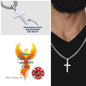 Heroes Hurt Too firefighter engraved cross necklace promoting mental health awareness and emotional resilience.