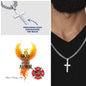 Firefighter Support Engraved Cuban Link Cross reminding heroes it's okay to take breaks for mental health.