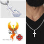 Some Fires Burn Inside firefighter support cross necklace honoring inner battles and mental health awareness.