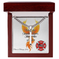 When The Smoke Clears firefighter support Cuban link cross necklace symbolizing new beginnings and healing.