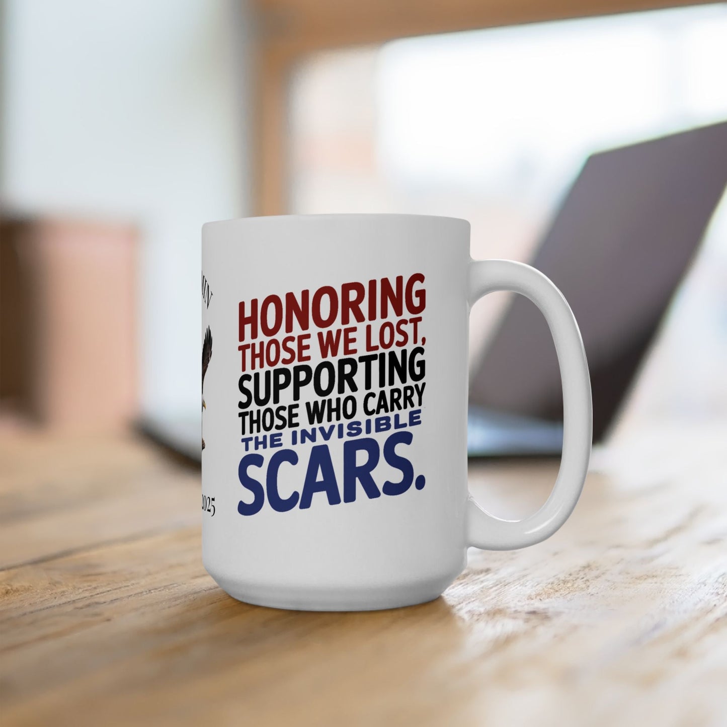Personalized Memorial Day mug with Honoring Those We Lost - PTSD support, veteran memorial tribute
