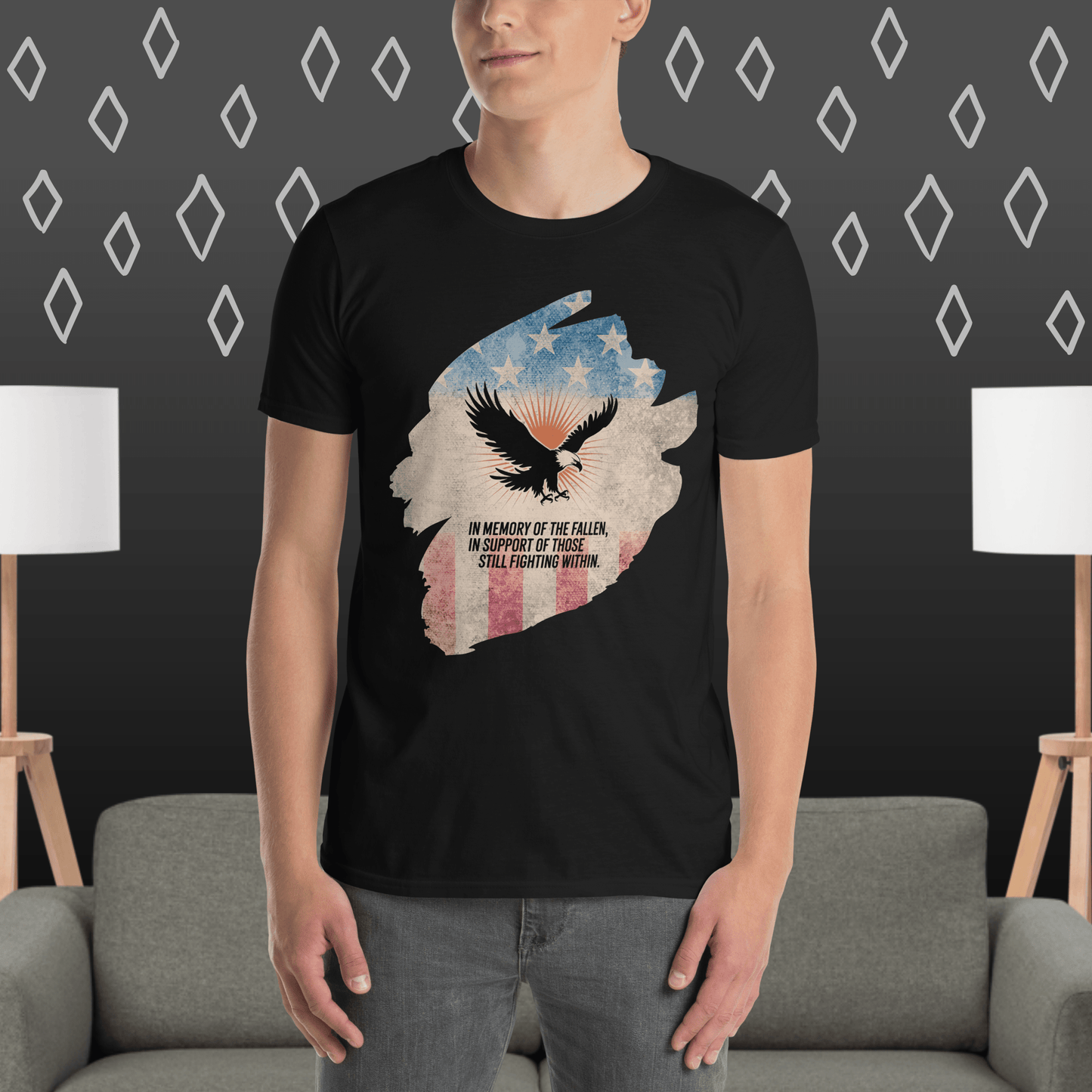 In Memory Of The Fallen T-Shirt | Veteran Tribute Gift | PTSD Awareness Shirt | Memorial Day Tee | Mental Health Support Unisex Shirt