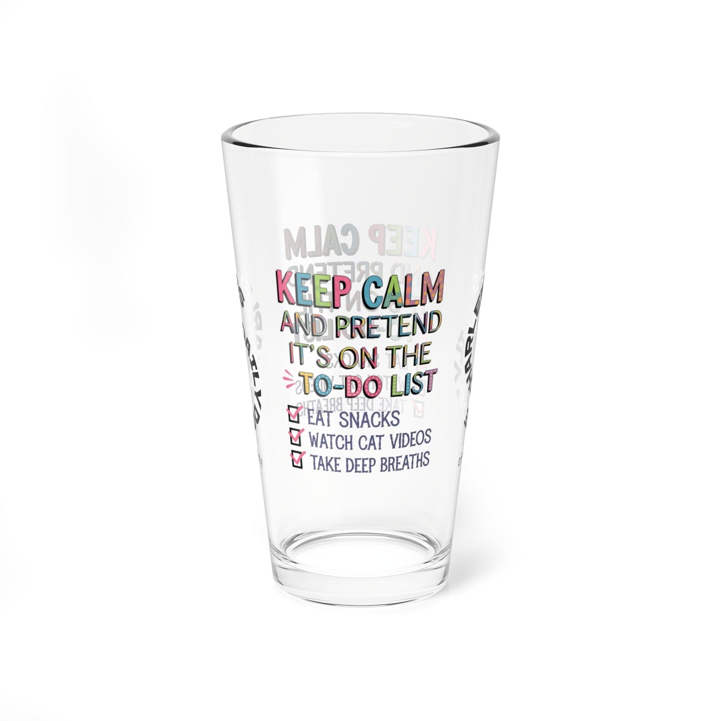 Keep Calm And Pretend - Personalized Funny Pint Glass, Sassy Drinkware with Attitude, Daily Dose of Attitude and Humor
