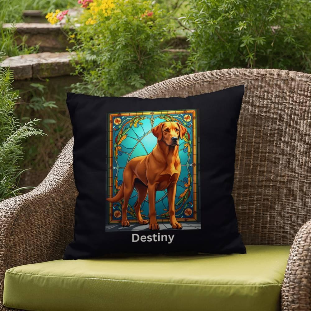 Shop our premium labrador retriever fox red indoor outdoor pillow from MySisterIsASurvivor.