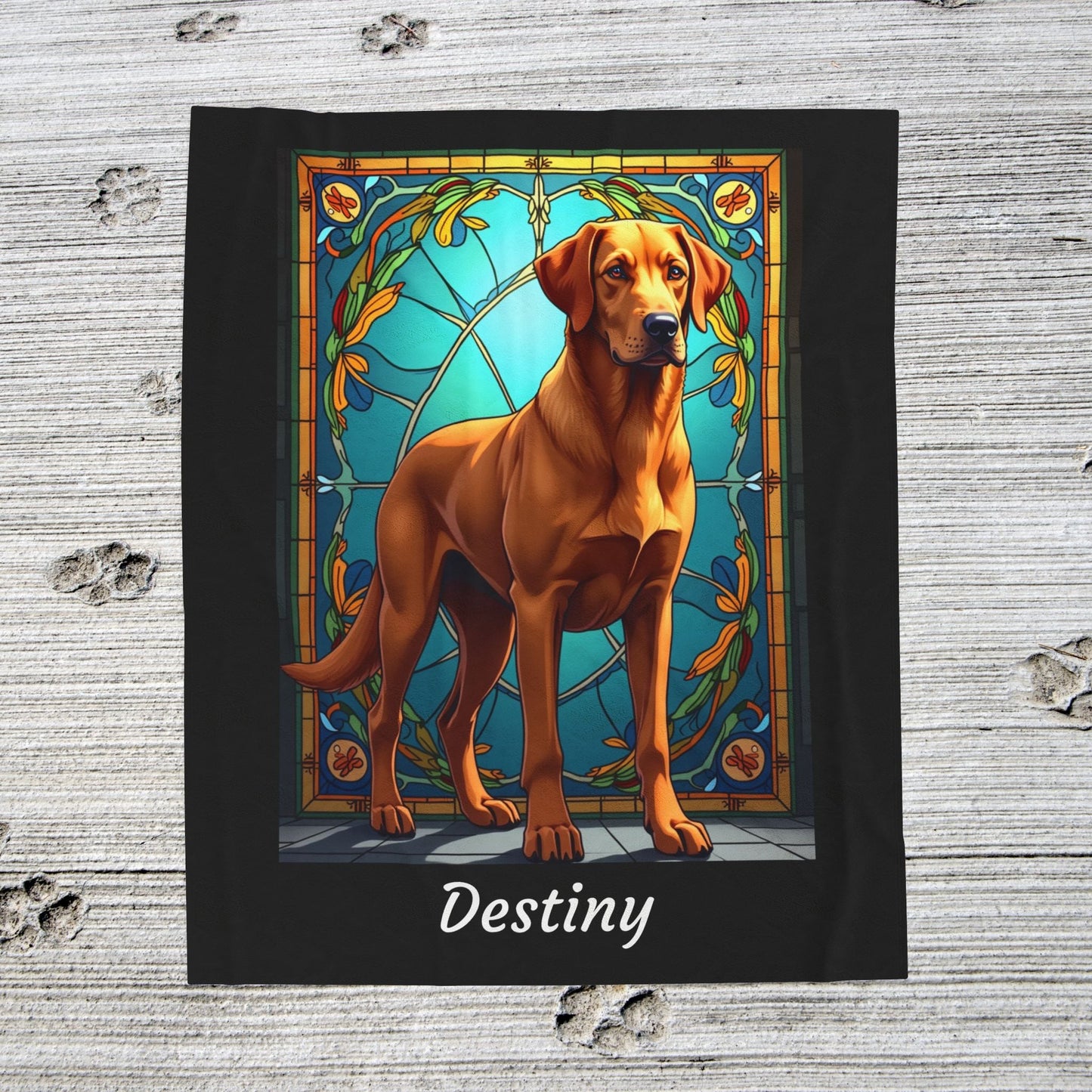 Labrador Retriever Fox Red Coat Blanket, Velveteen Plush Custom Dog Art Throw, Unique Gift for Lab Lovers