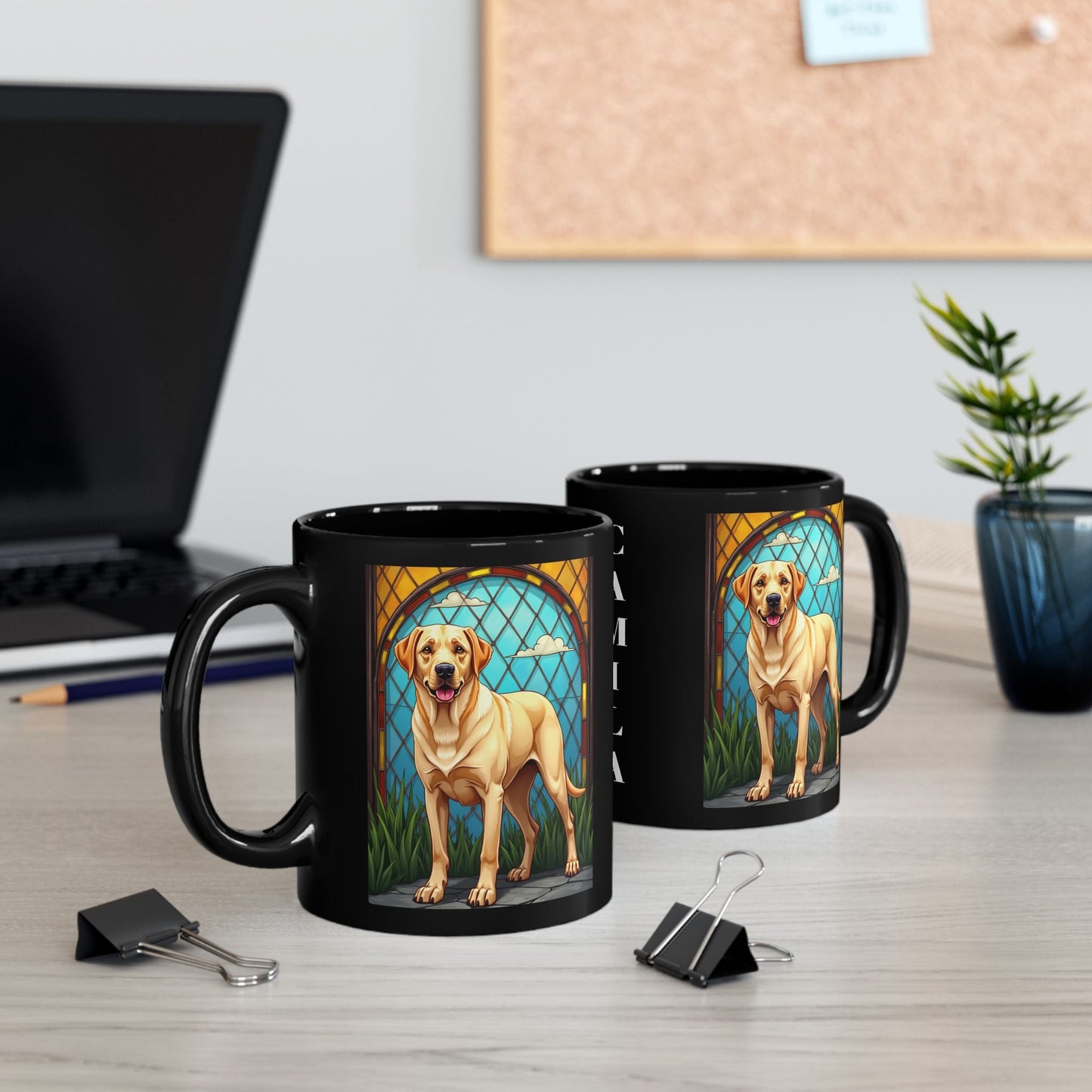 Labrador Retriever Yellow personalized mug, custom coffee cup gift for Lab parents
