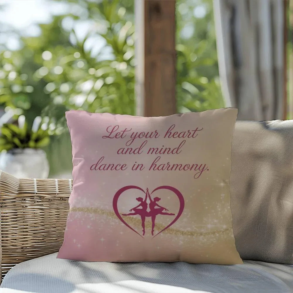 Shop our premium let your heart and mind dance self care pillow from MySisterIsASurvivor.