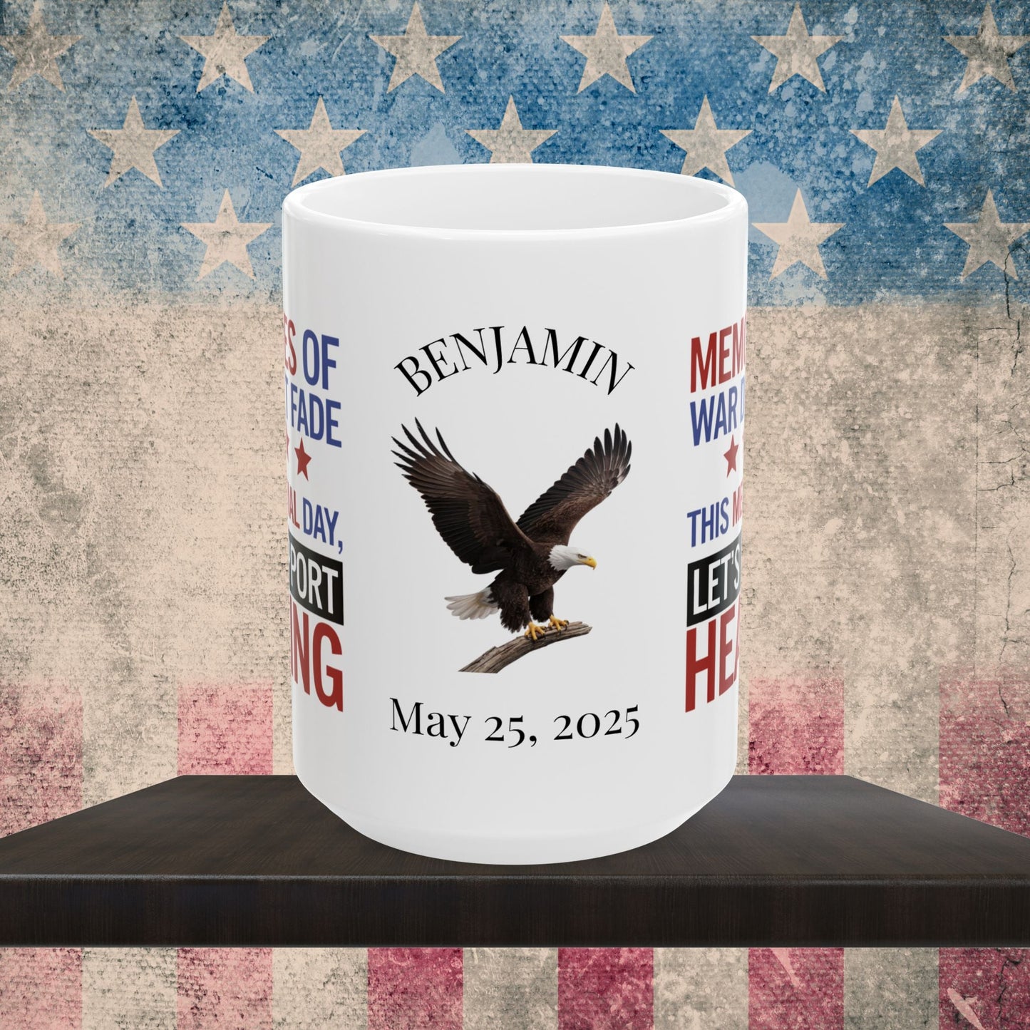 Memories of War Don't Fade custom Memorial Day mug - PTSD awareness, military tribute