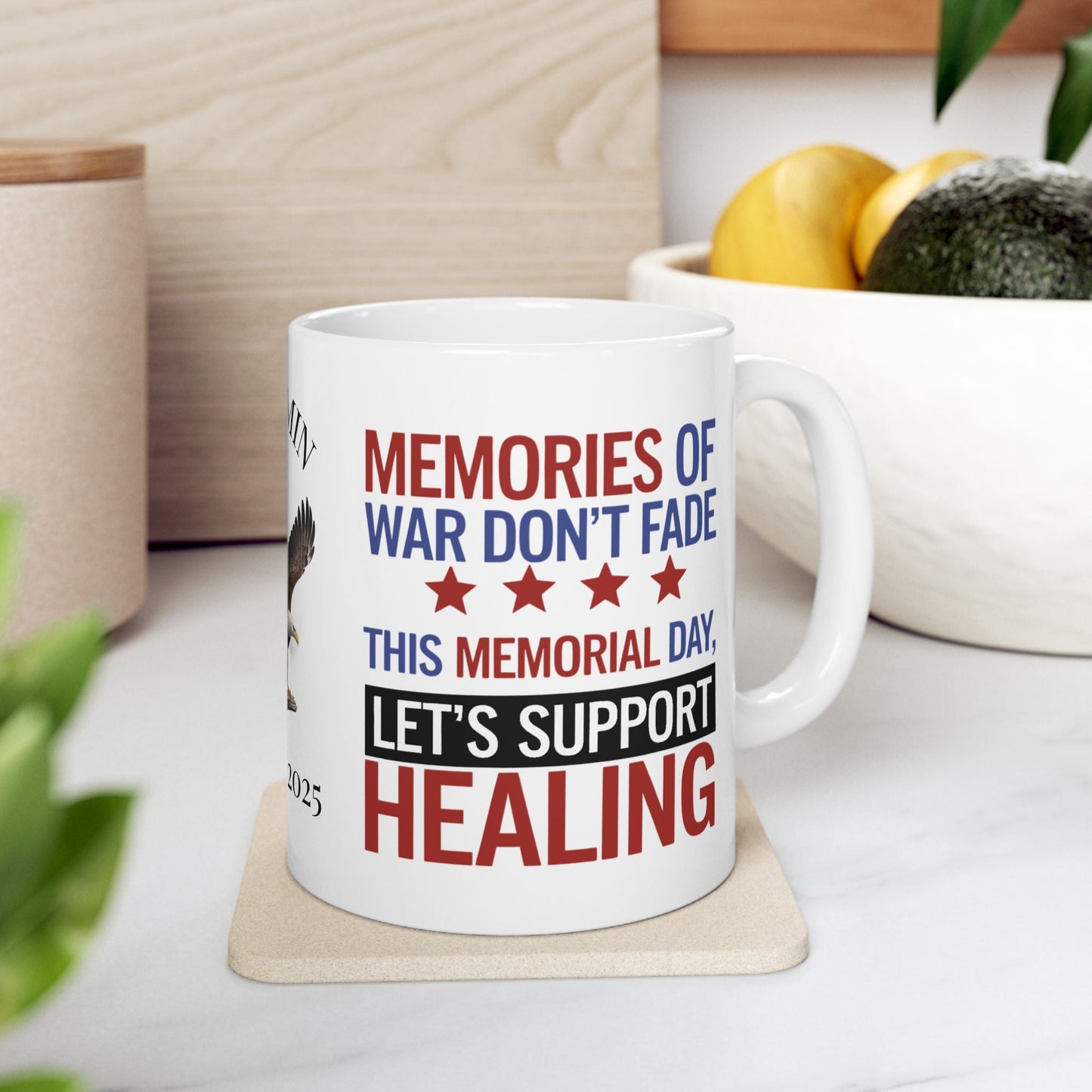 Memories of War Don't Fade custom Memorial Day mug - PTSD awareness, military tribute
