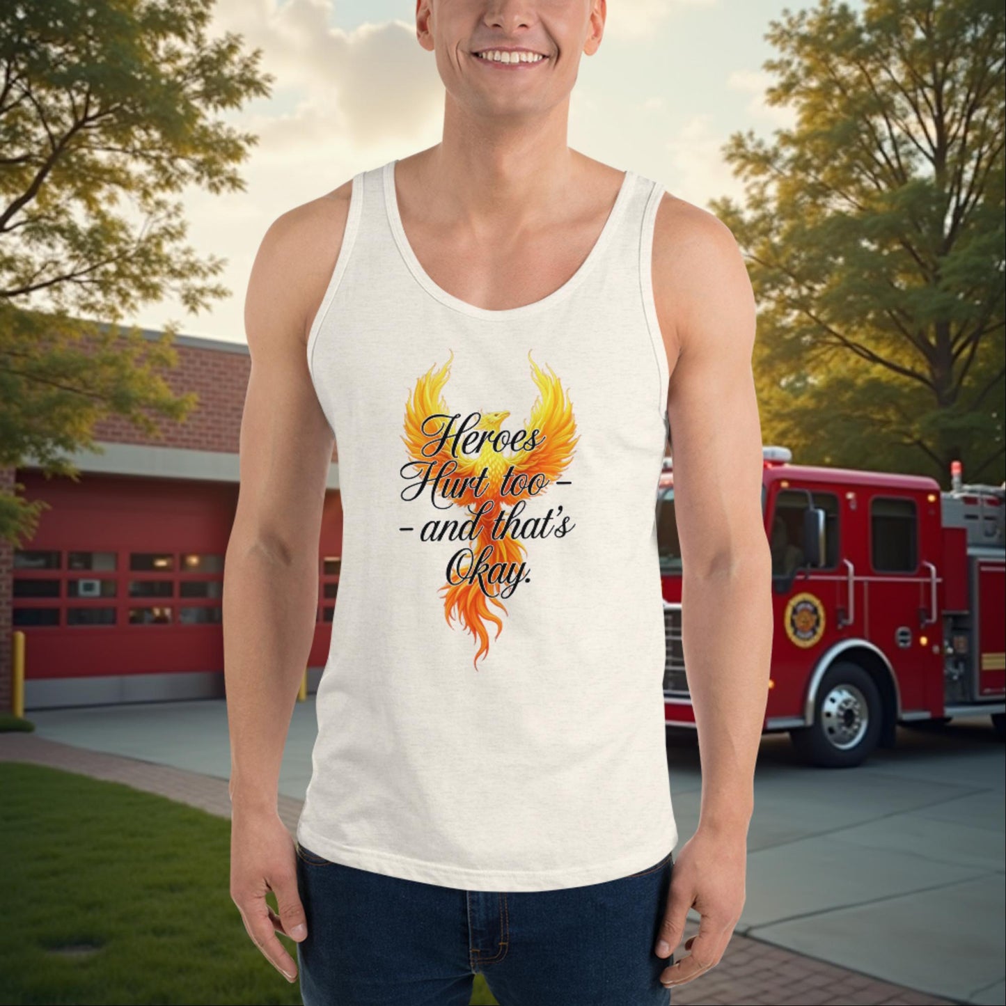 Heroes Hurt Too personalized firefighter mental health and resilience awareness shirt